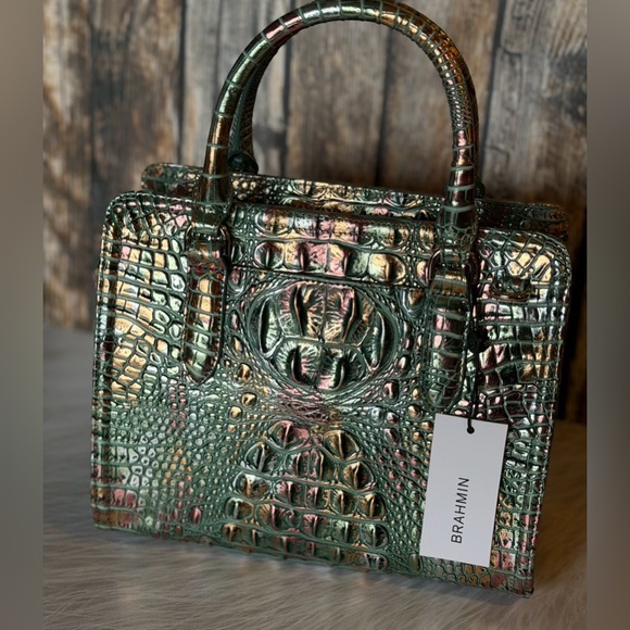 Brahmin Handbags - NWT Brahmin SOULFUL Cami Green copper metallic iridescent